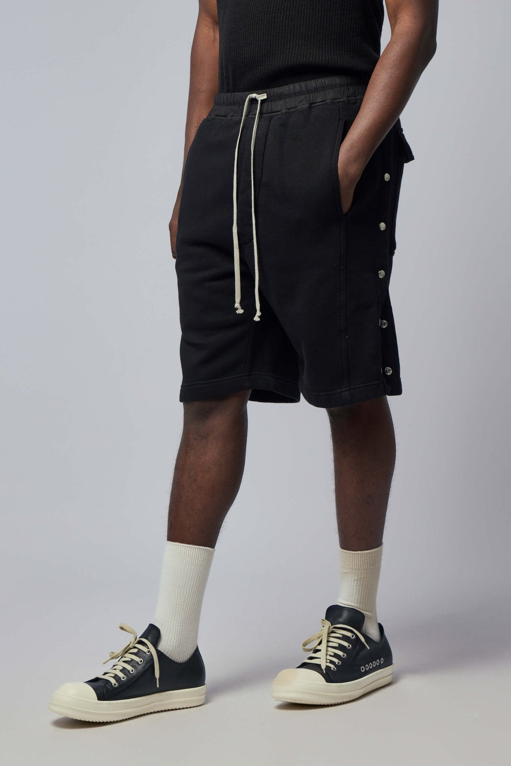 Rick Owens DRKSHDW - Knit Sweat Shorts - Wide Pusher Shorts - LABELS