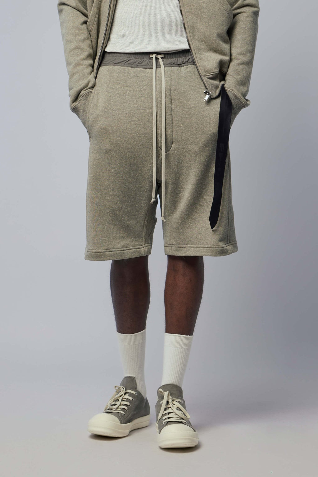 Rick Owens DRKSHDW - Knit Sweat Shorts - Wide Pusher Shorts - LABELS