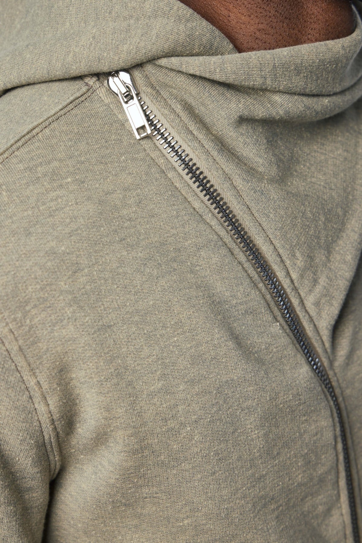 Rick Owens avant-garde hoodie in premium cotton-polyester blend
