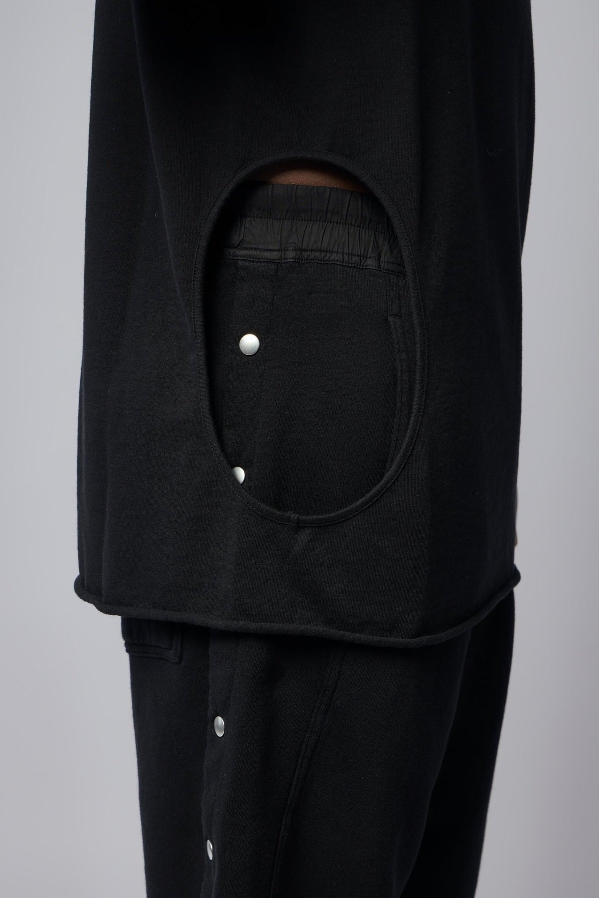 Rick Owens DRKSHDW t-shirt flat lay displaying clean lines and solid black color, view 7