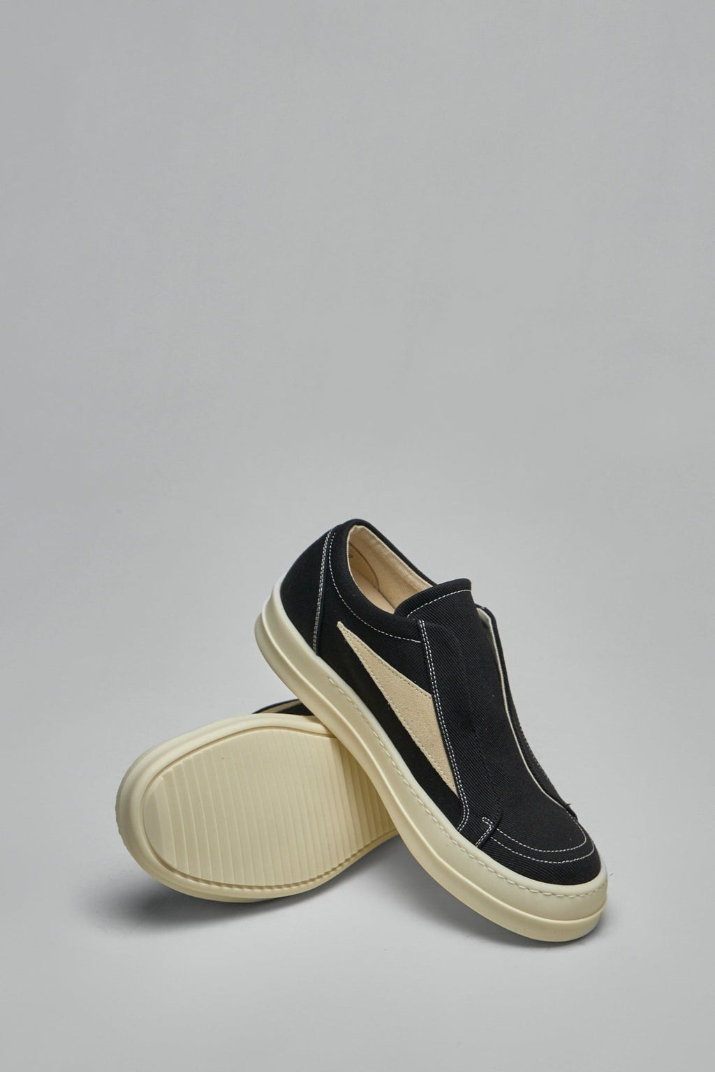 Rick Owens DRKSHDW - Overdyed Denim Suede Laceless Vintage Sneakers - LABELS