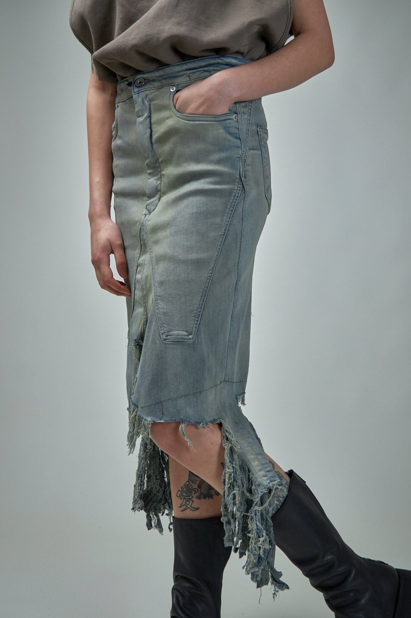 Rick Owens DRKSHDW Midi Skirts - Slivered Design – LABELS