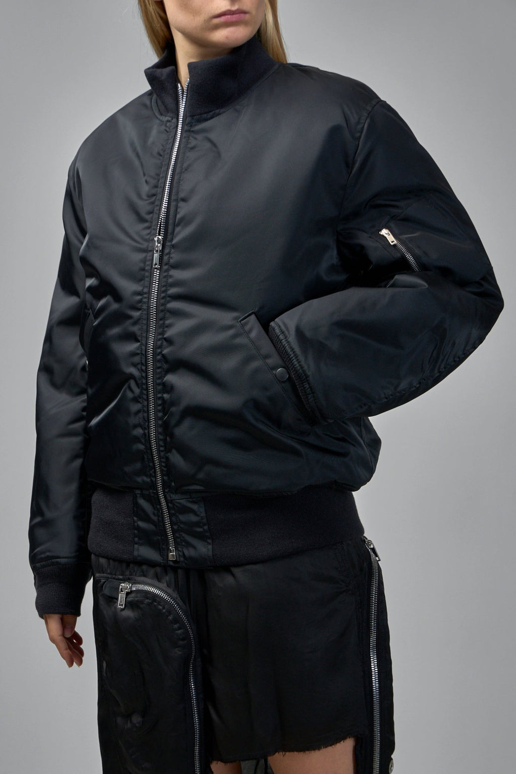 Rick Owens DRKSHDW - Woven Padded Bomber Tankers Flight - LABELS