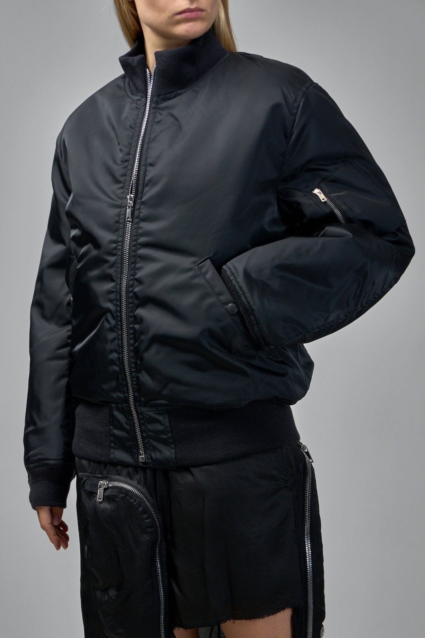 Rick Owens DRKSHDW - Woven Padded Bomber Tankers Flight - LABELS