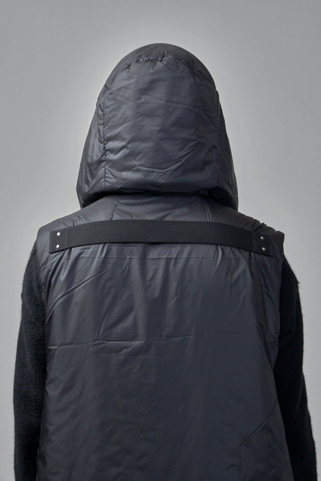 Rick Owens DRKSHDW - Woven Sleeveless Padded Coat – hooded liner - LABELS