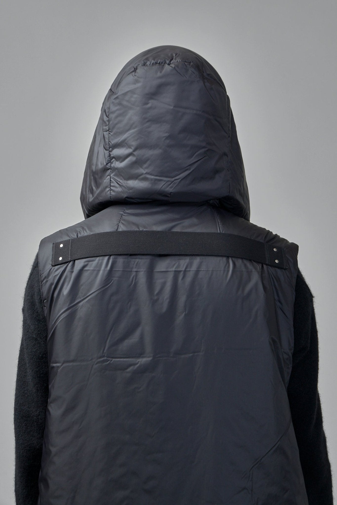 Rick Owens DRKSHDW - Woven Sleeveless Padded Coat – hooded liner - LABELS