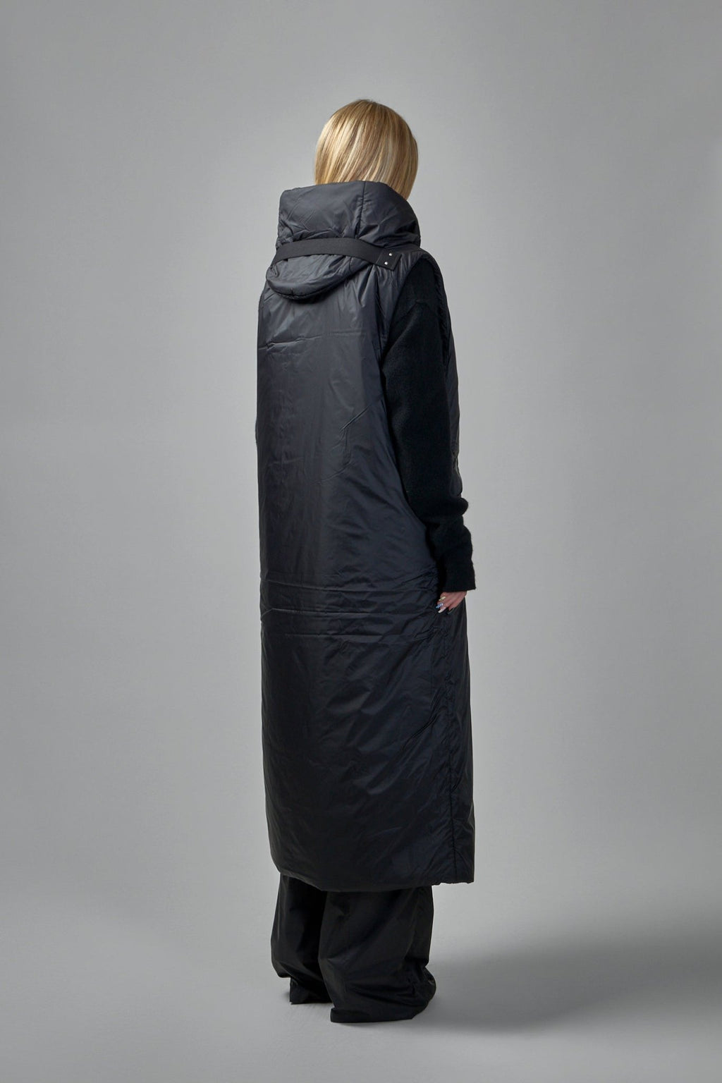 Rick Owens DRKSHDW - Woven Sleeveless Padded Coat – hooded liner - LABELS