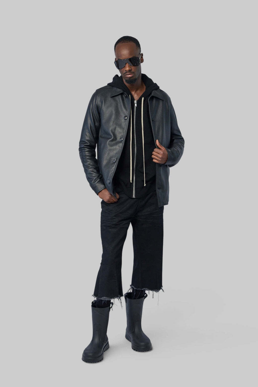 Rick Owens - Giacca In Pelle Imbottita - Buttoned Brad Jk - LABELS