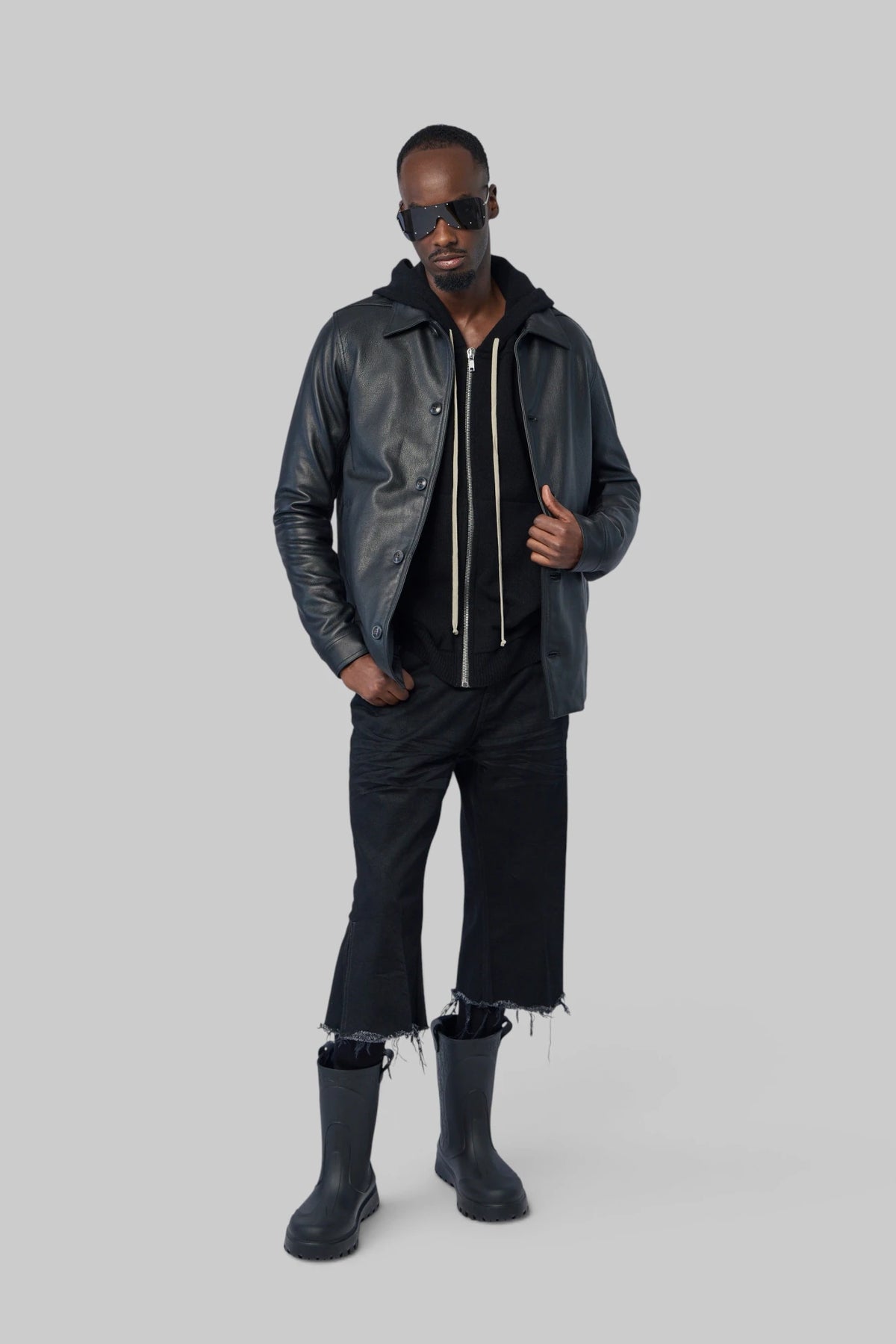 Rick Owens - Giacca In Pelle Imbottita - Buttoned Brad Jk - LABELS