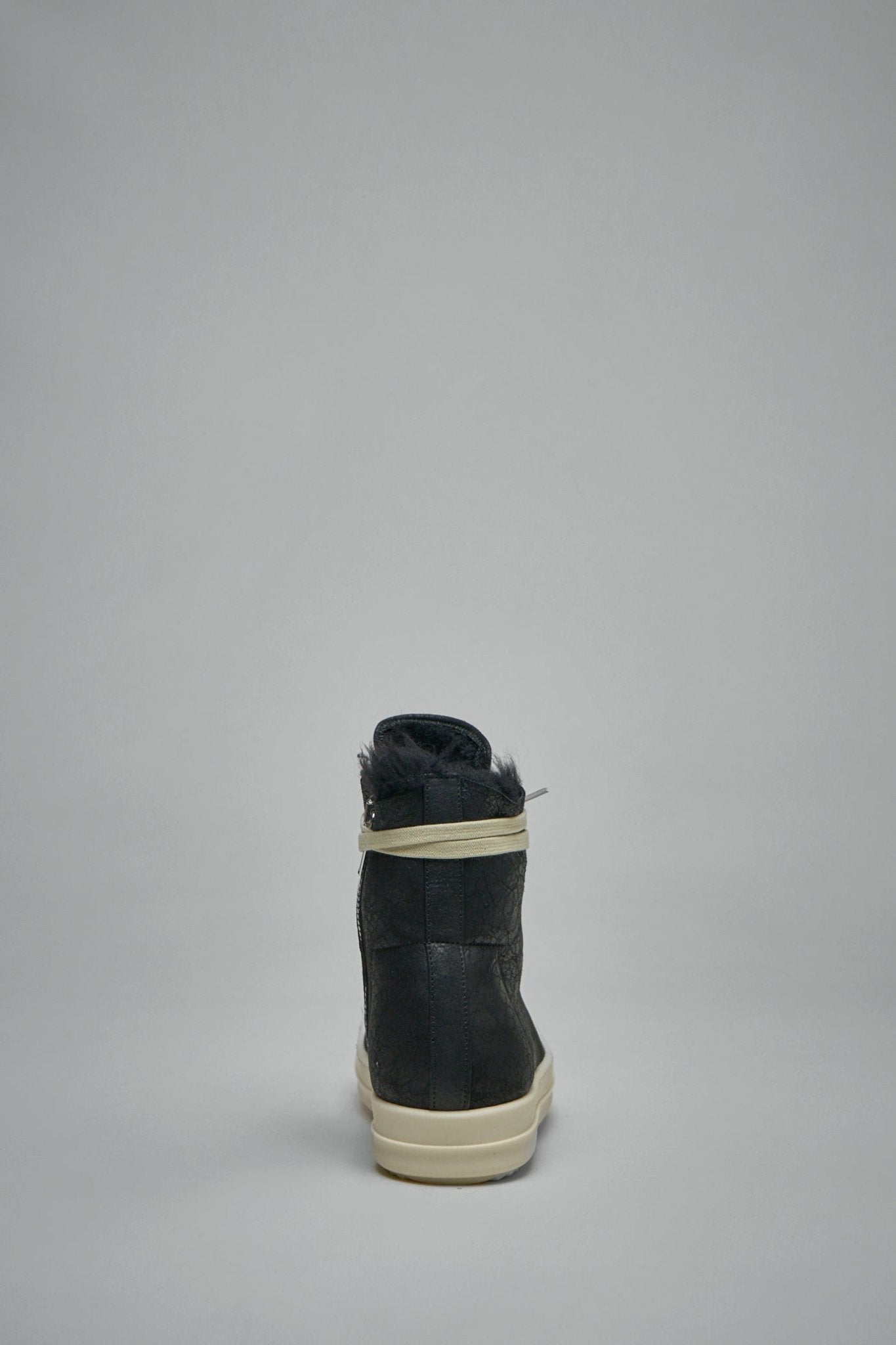 Rick Owens - High Top Zebra Shearling Ramones Sneakers - LABELS