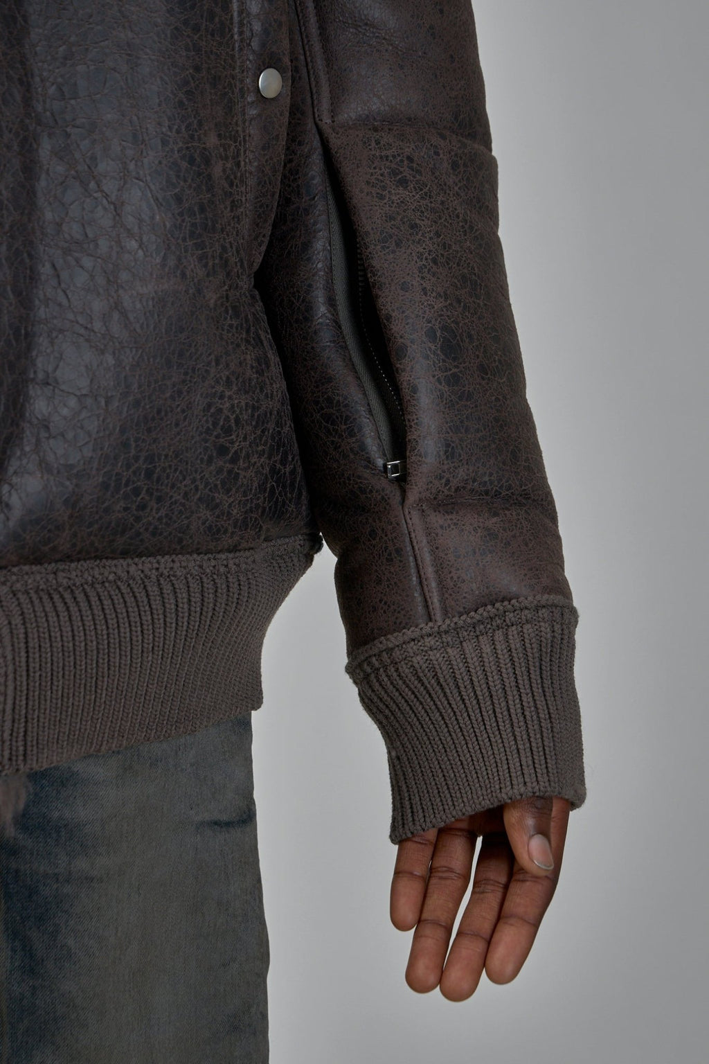 Rick Owens - Hollywood Flight Shearling Real Fur Bomber Jacket - LABELS