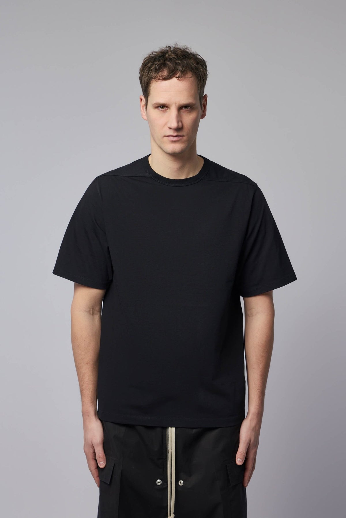 Rick Owens Brad T-shirt front view showing crew neck and clean lines