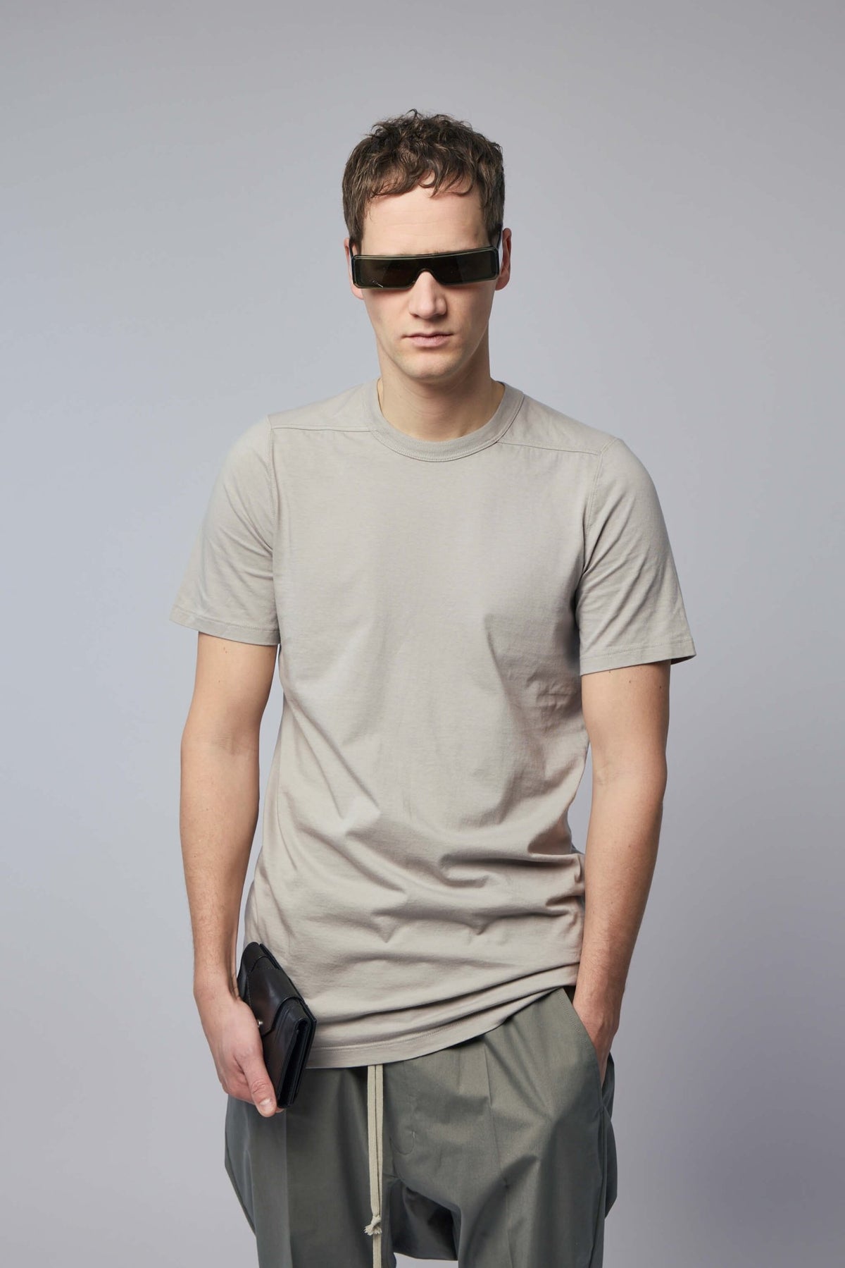 Rick Owens Knit T-shirt - Level T in neutral tone with relaxed fit
