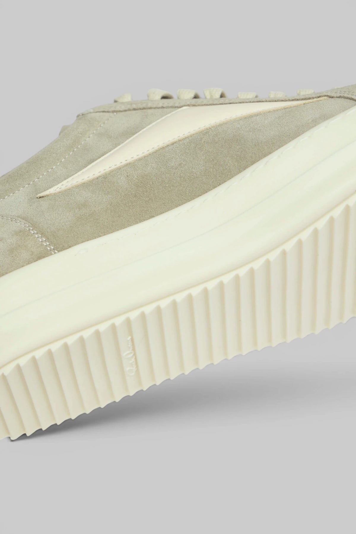 Rick Owens sneaker sole detail showing rubber grip