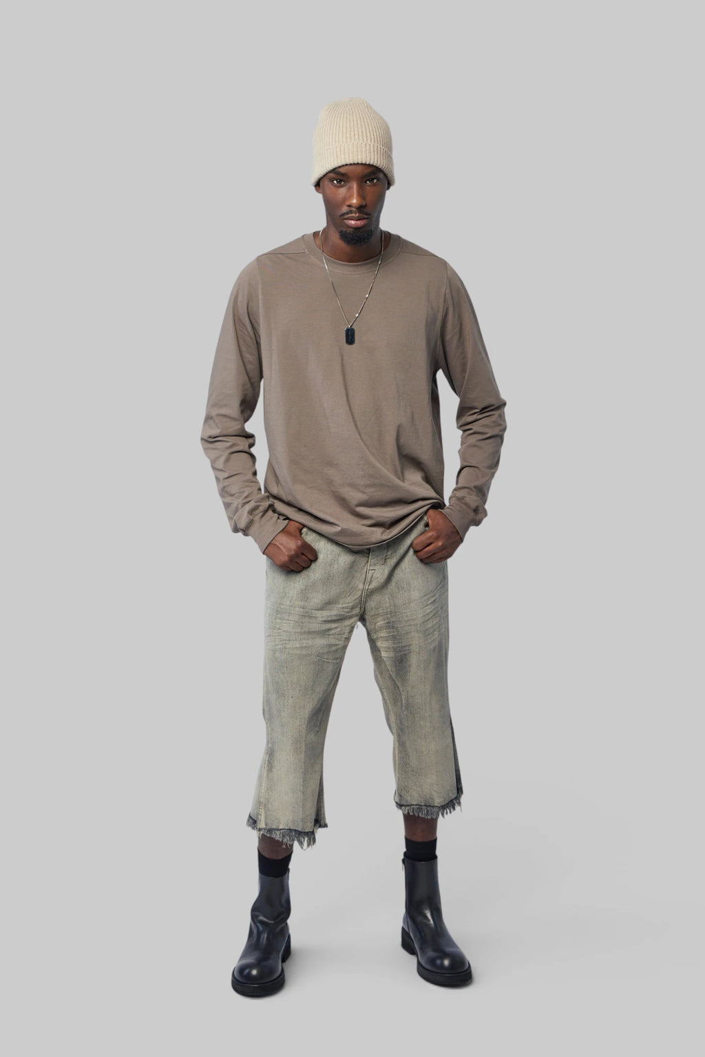 Rick Owens - T-shirt - Short Crewneck Ls - LABELS