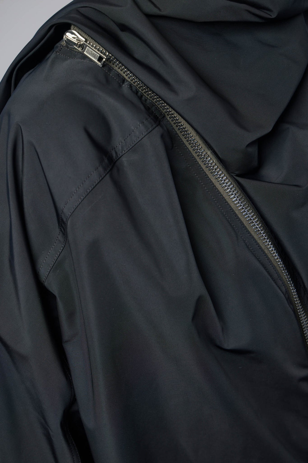 Rick Owens - Woven Coat - Sail Biker Coat Black - LABELS