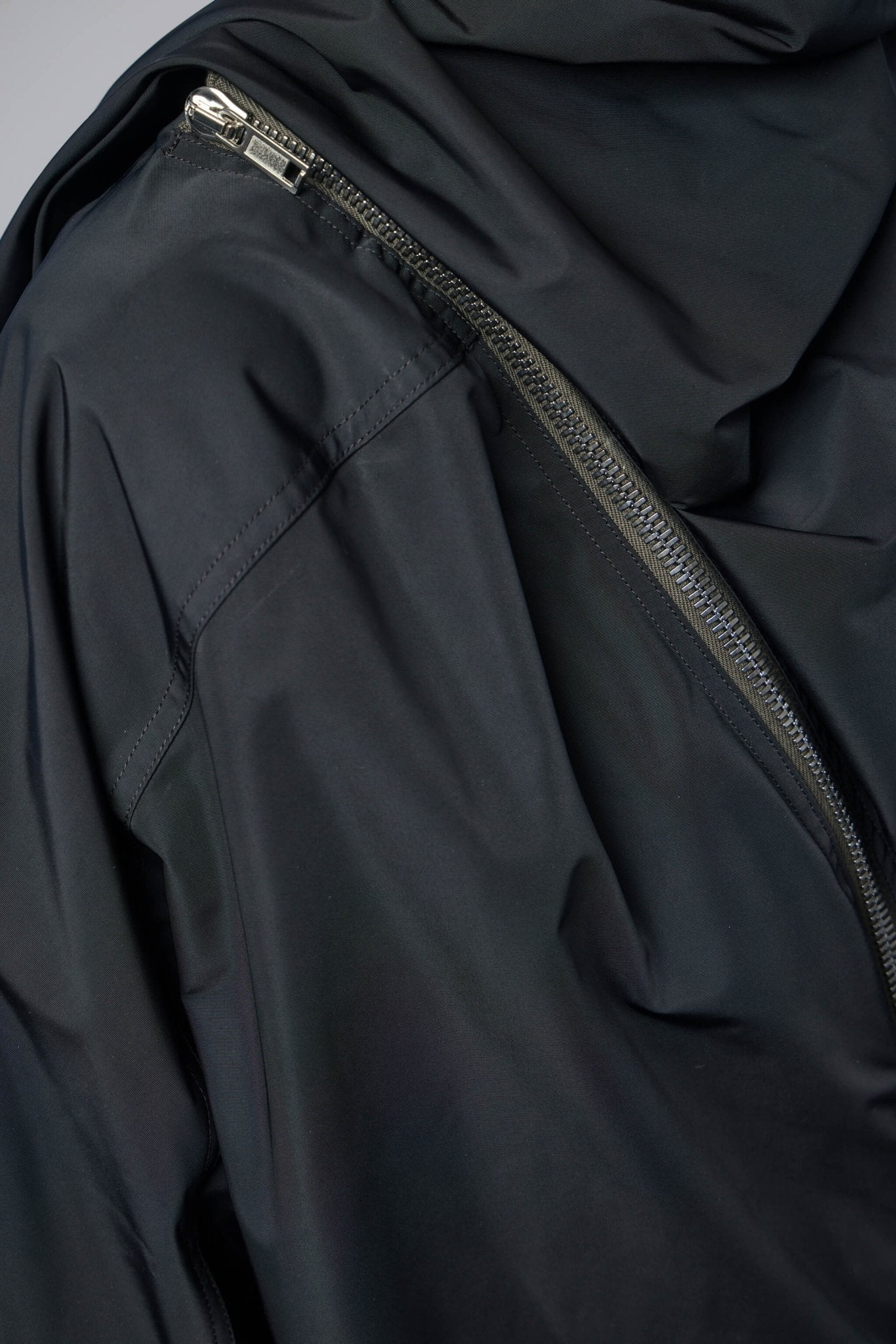 Rick Owens - Woven Coat - Sail Biker Coat Black - LABELS