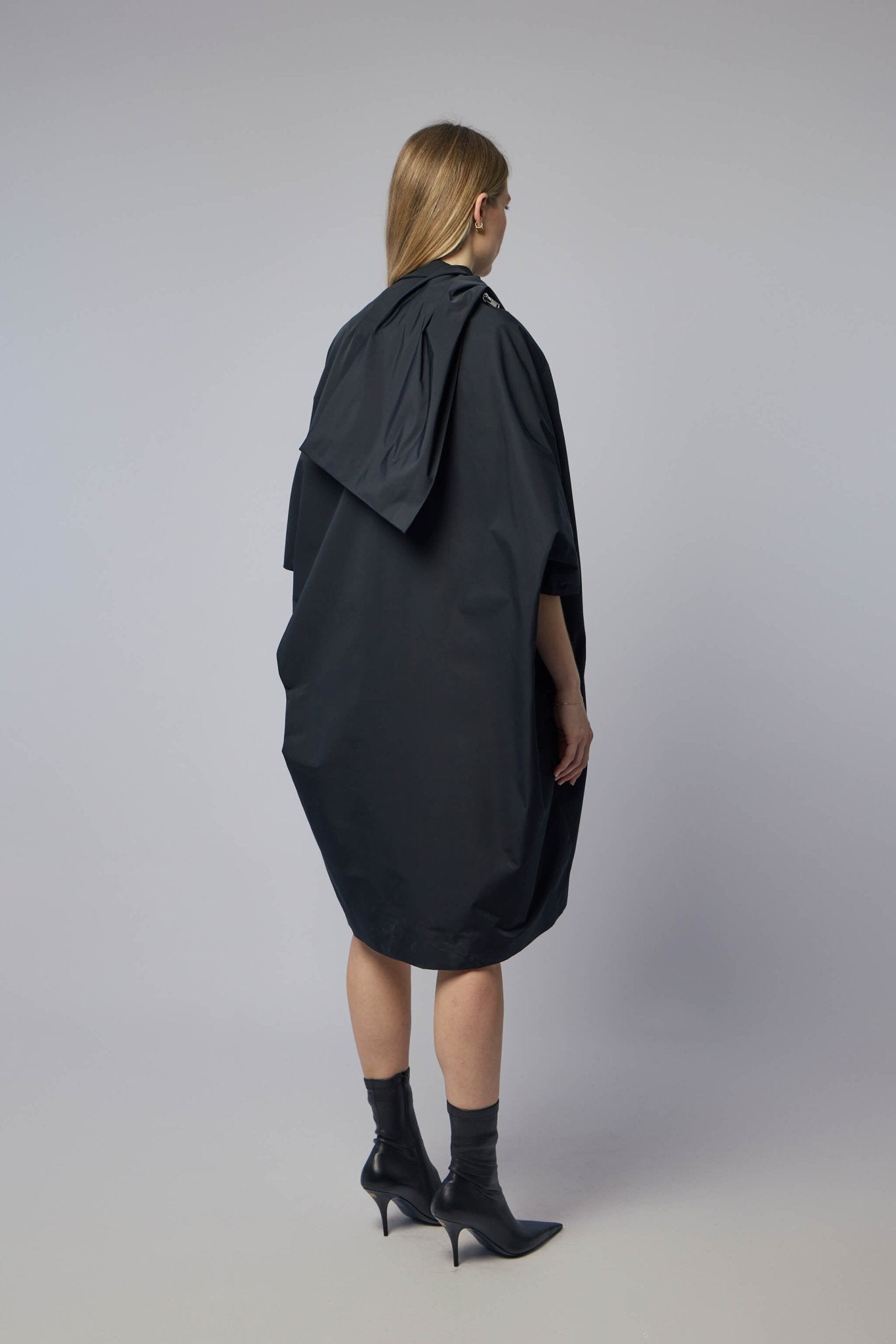 Rick Owens - Woven Coat - Sail Biker Coat Black - LABELS