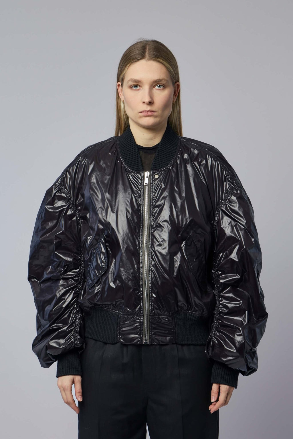 Rick Owens - Woven Padded Bomber - Secchia Flight Black - LABELS