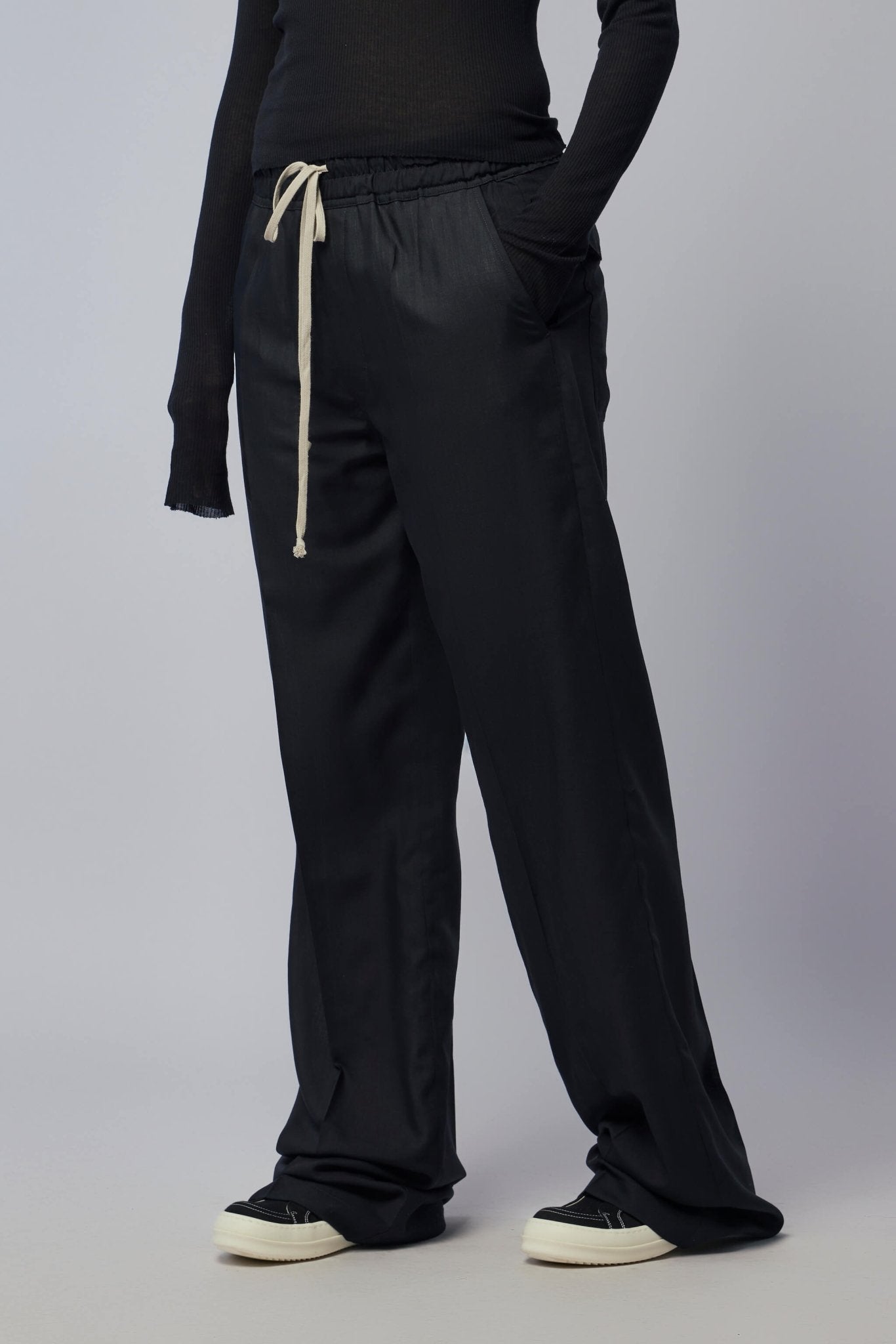 Rick Owens - Woven Pants - Dietrich Drawstring Black - LABELS