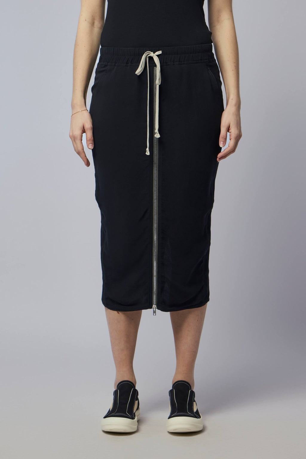 Rick Owens - Woven Skirt - Zipped Short Pillar Black - LABELS