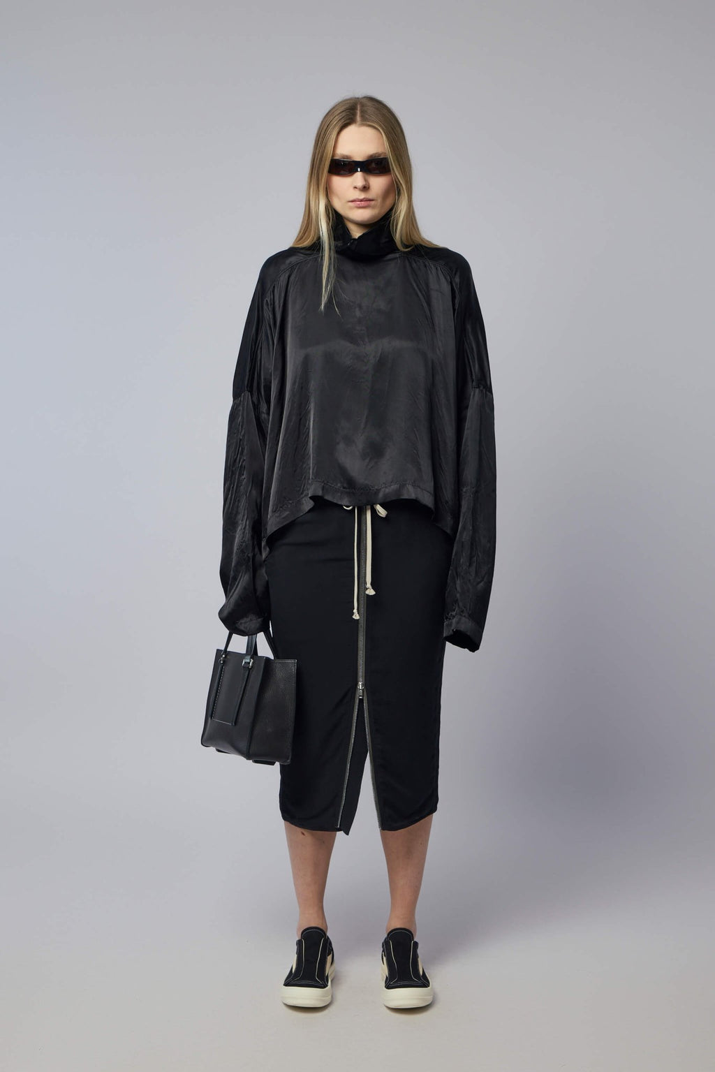Rick Owens - Woven Skirt - Zipped Short Pillar Black - LABELS