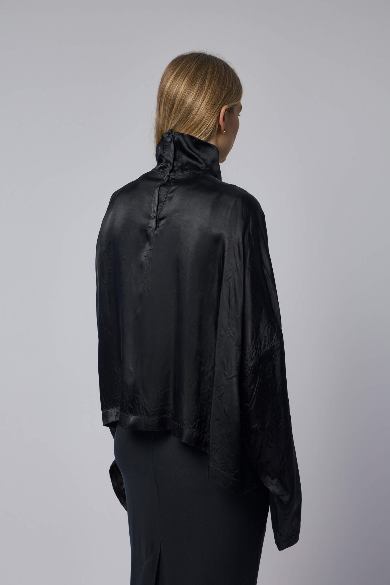 Rick Owens - Woven T-shirt - Jumbo Tabard Cropped Top Black - LABELS