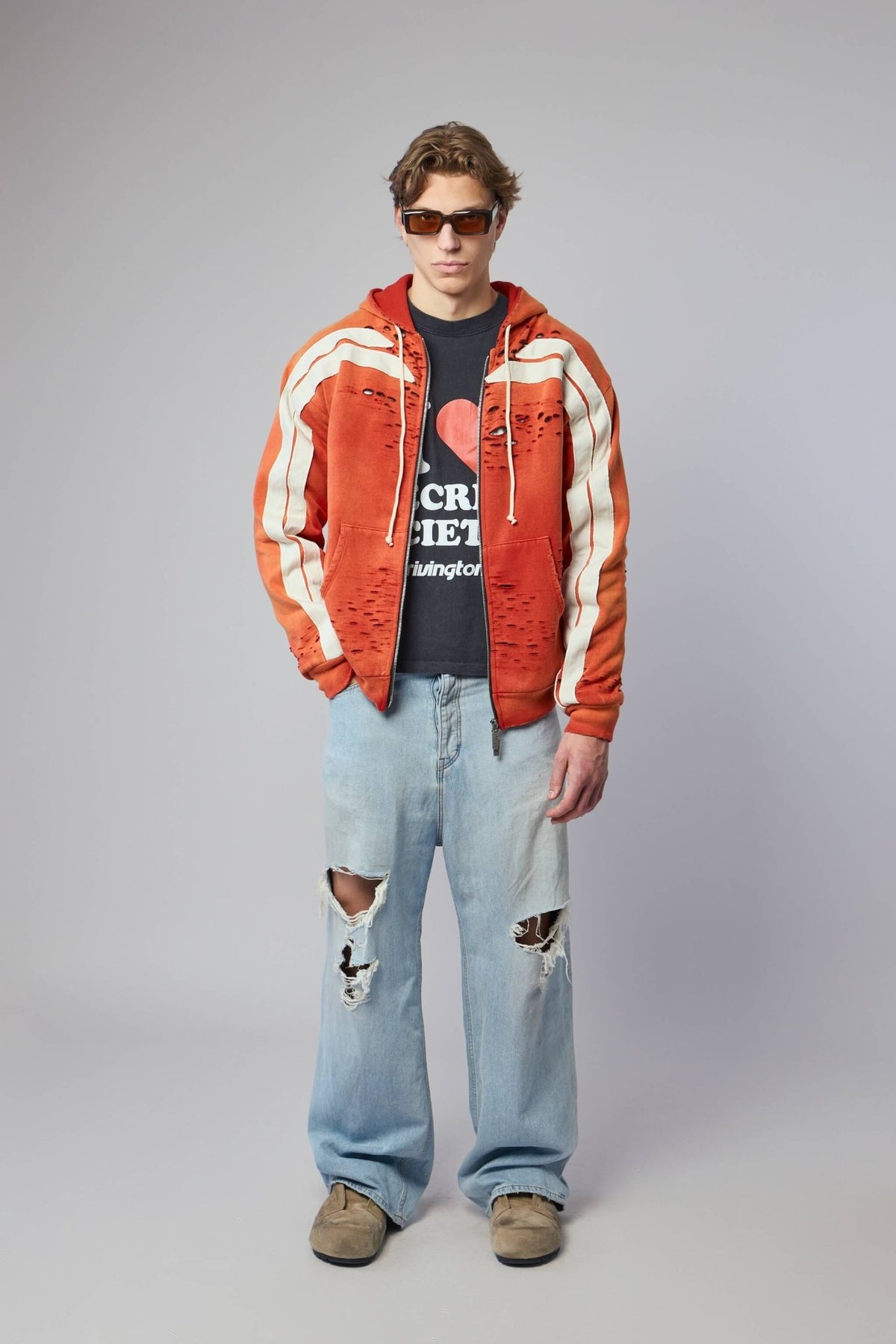 Rivington roi Rebis - Apocrypha Pious Zip Hoodie Orange - LABELS