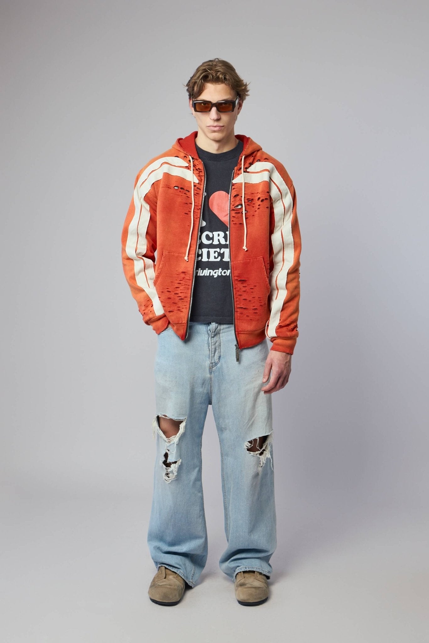 Rivington roi Rebis - Apocrypha Pious Zip Hoodie Orange - LABELS