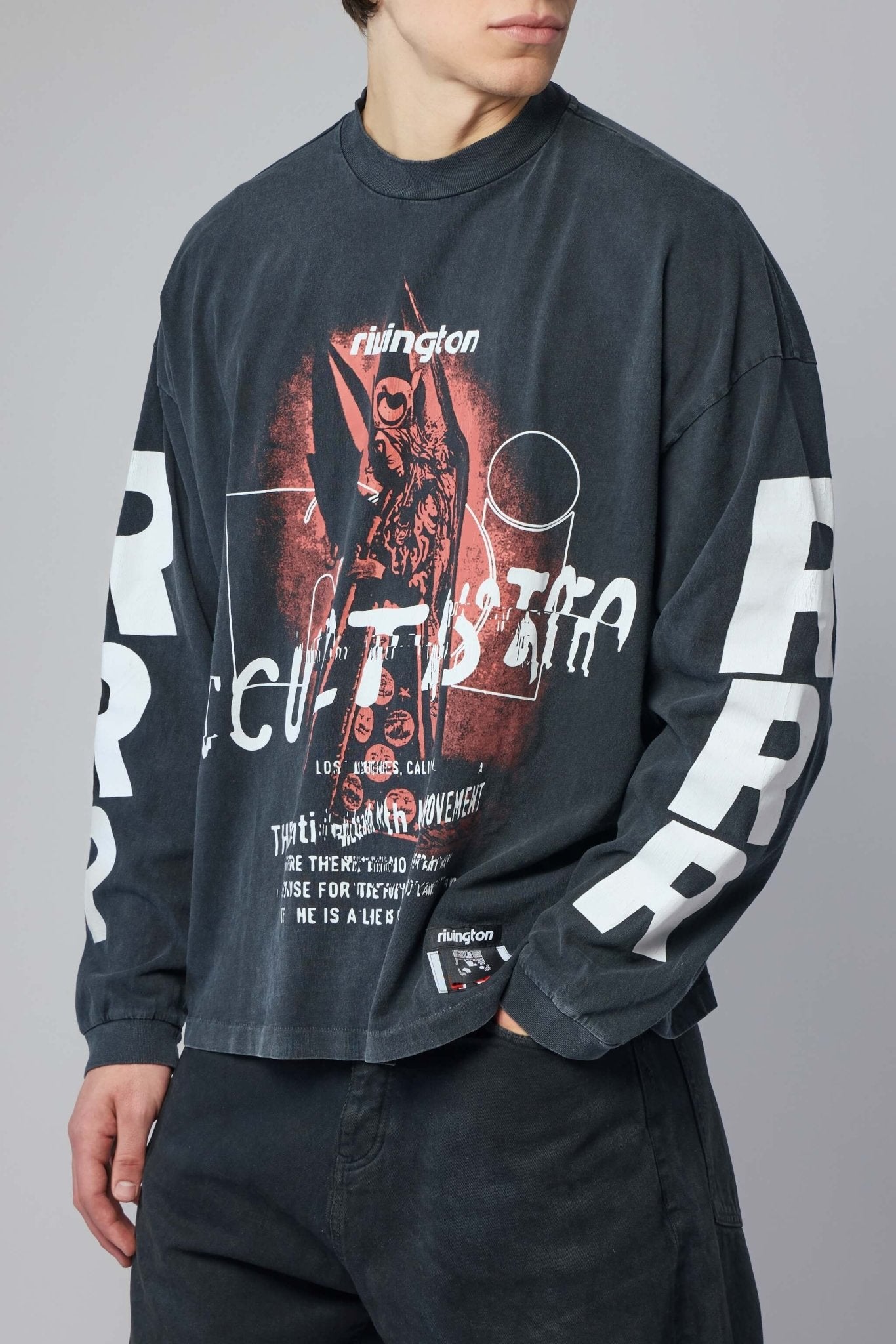 Rivington roi Rebis - Occultista Vintage LS Tee Vintage Black - LABELS