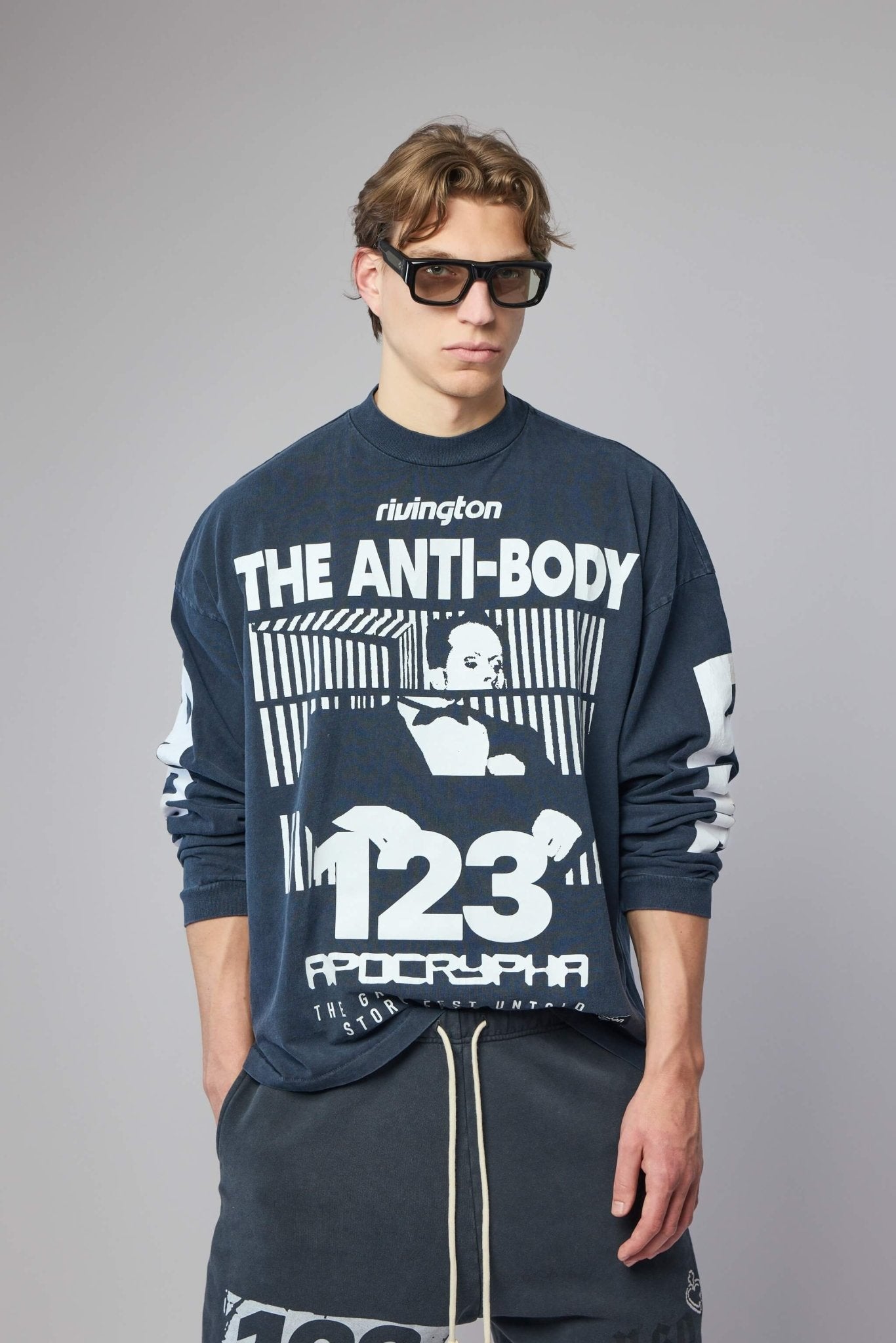 Rivington roi Rebis - The Anti - body Vintage LS Tee Black - LABELS