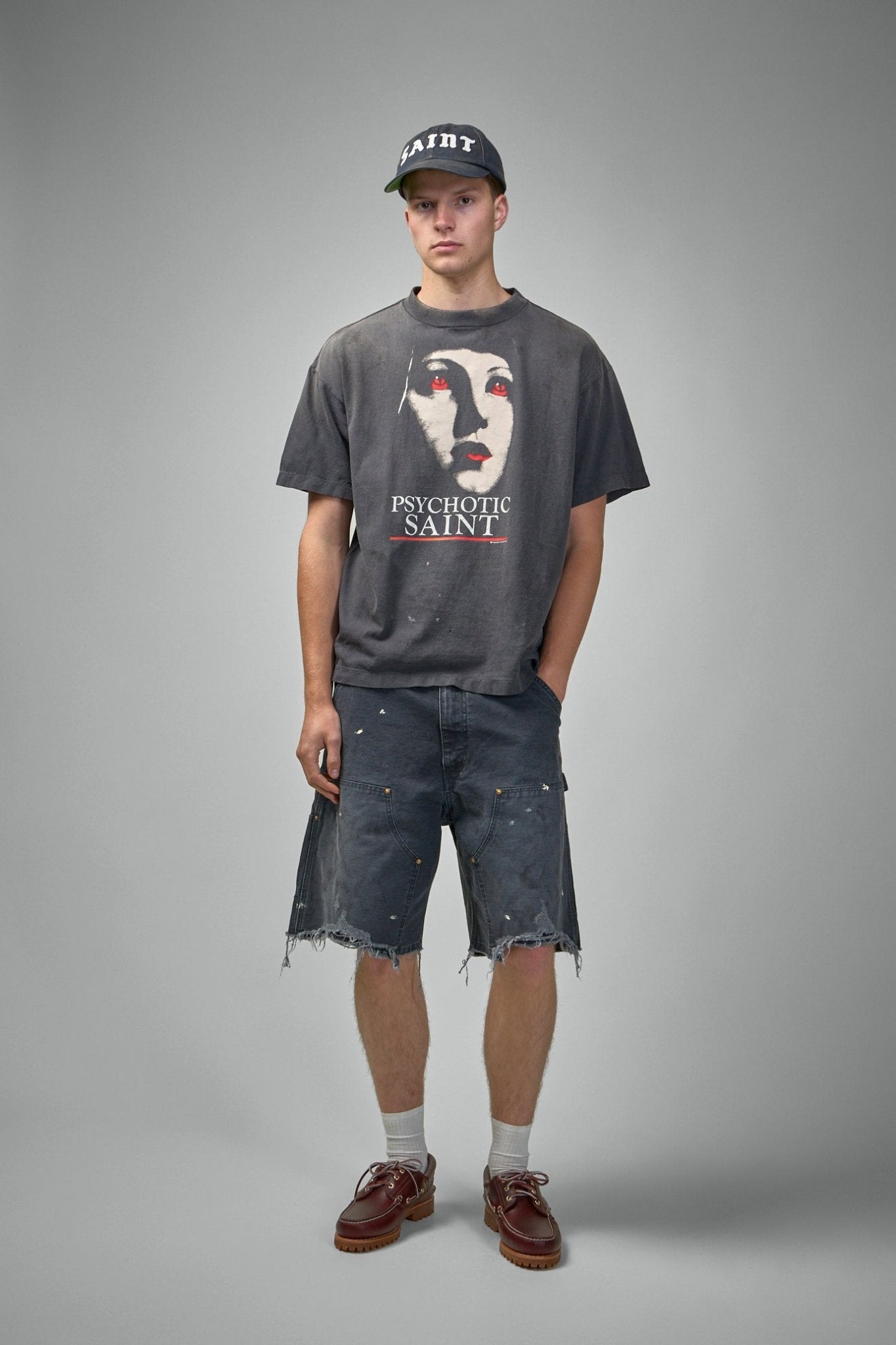 トップス 25ss SAINT MICHAEL Mxxxxxx PSYCHOTIC SNT Saint Michael SS Tee Psychotic Saint - LABELS