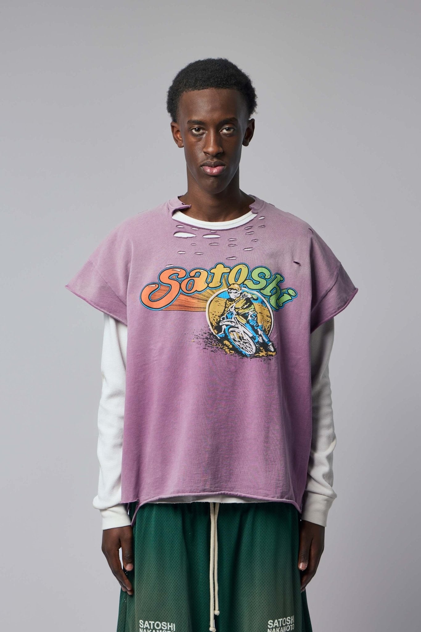 Satoshi Nakamoto - 1977 Dirtbike Thermal Tee - LABELS