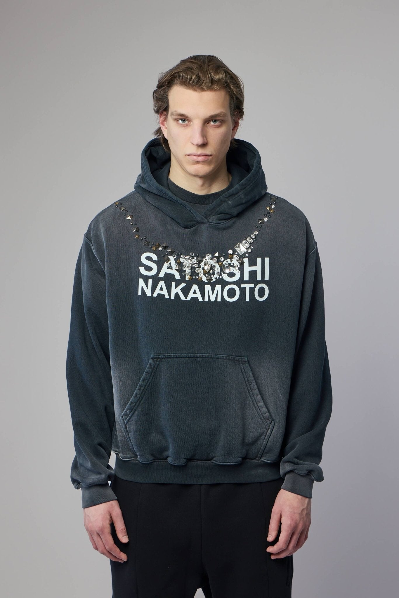 Satoshi Nakamoto Hoodies - Ice Hoodie Washed Black – LABELS