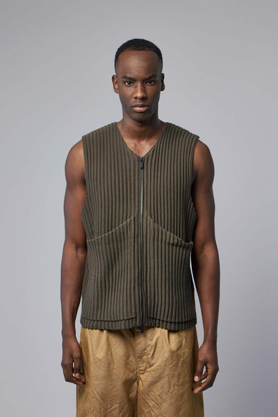 Rib Knit Utility Vest