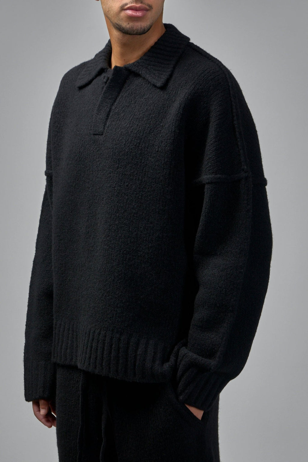 Seventh - Wool Knit Polo Sweater - LABELS