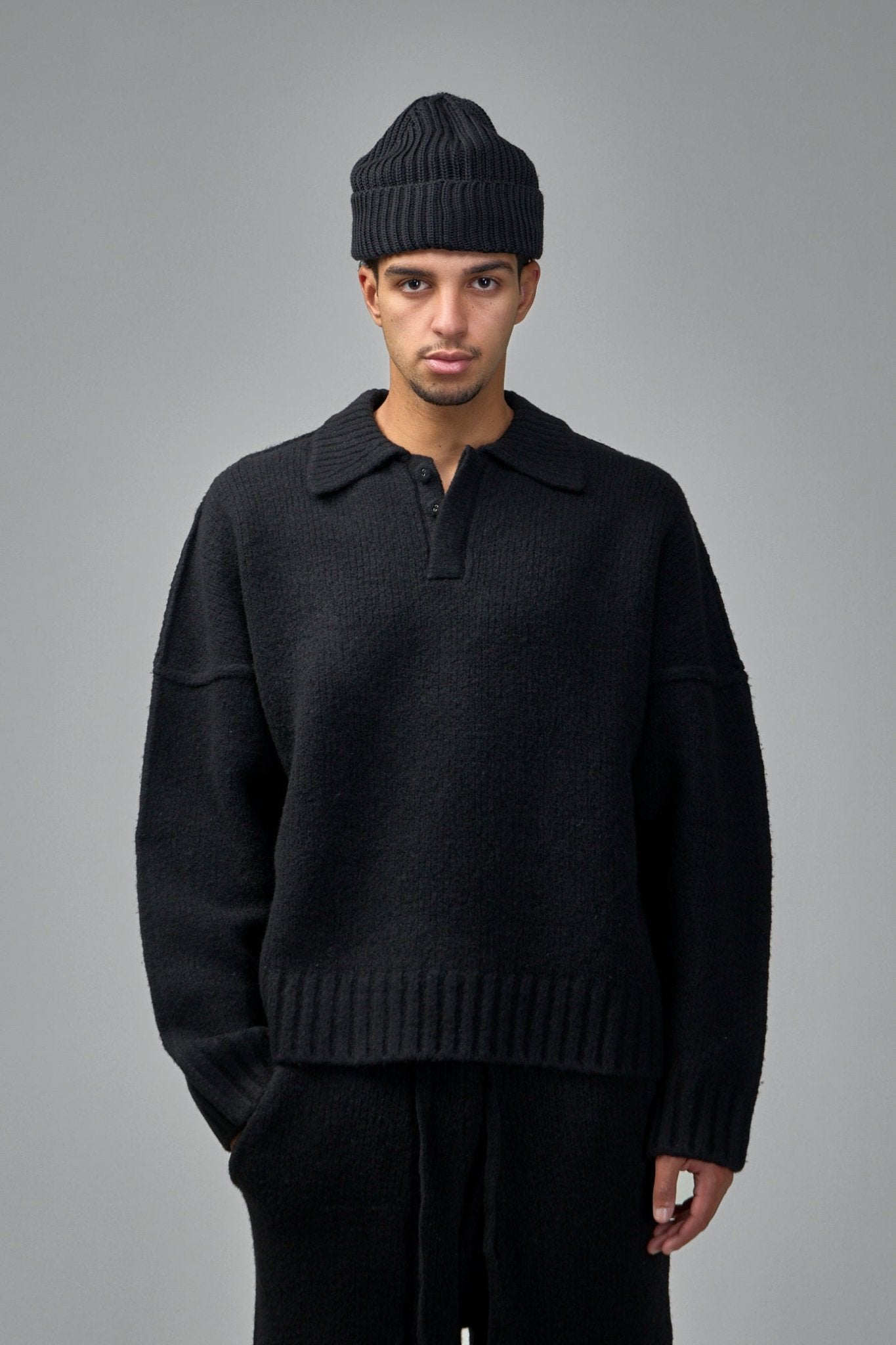 Seventh - Wool Knit Polo Sweater - LABELS