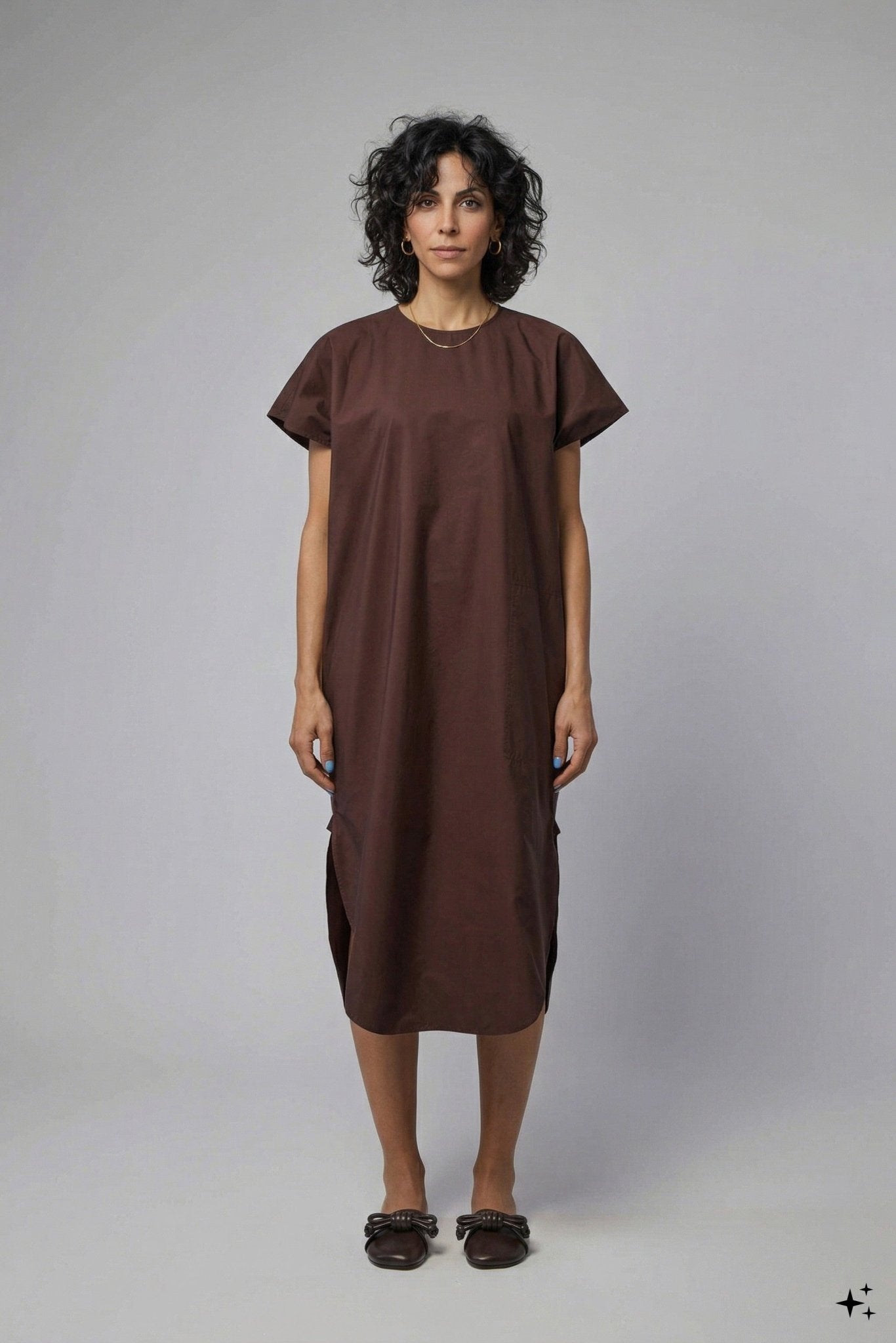 Sofie D'Hoore - Crew Neck S/sl Dress With Curved Hem - LABELS