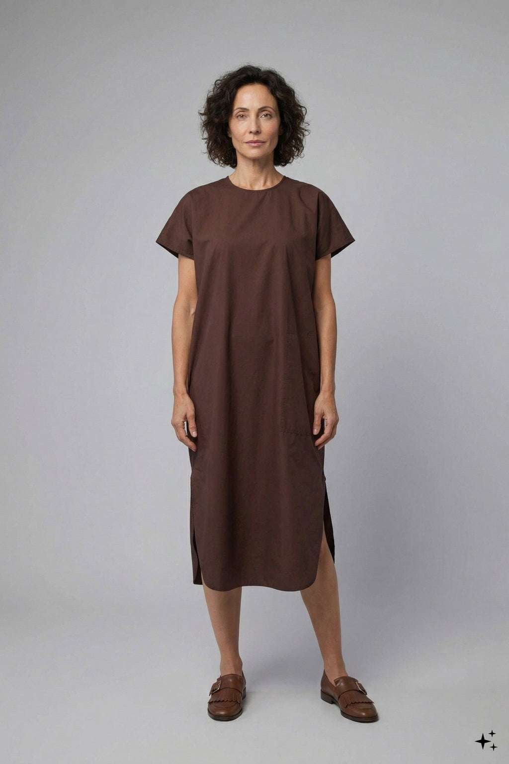 Sofie D'Hoore - Crew Neck S/sl Dress With Curved Hem - LABELS