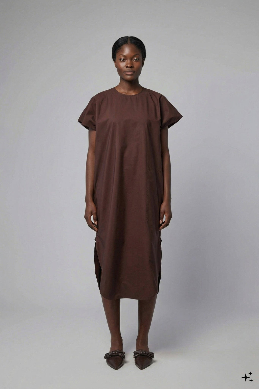 Sofie D'Hoore - Crew Neck S/sl Dress With Curved Hem - LABELS