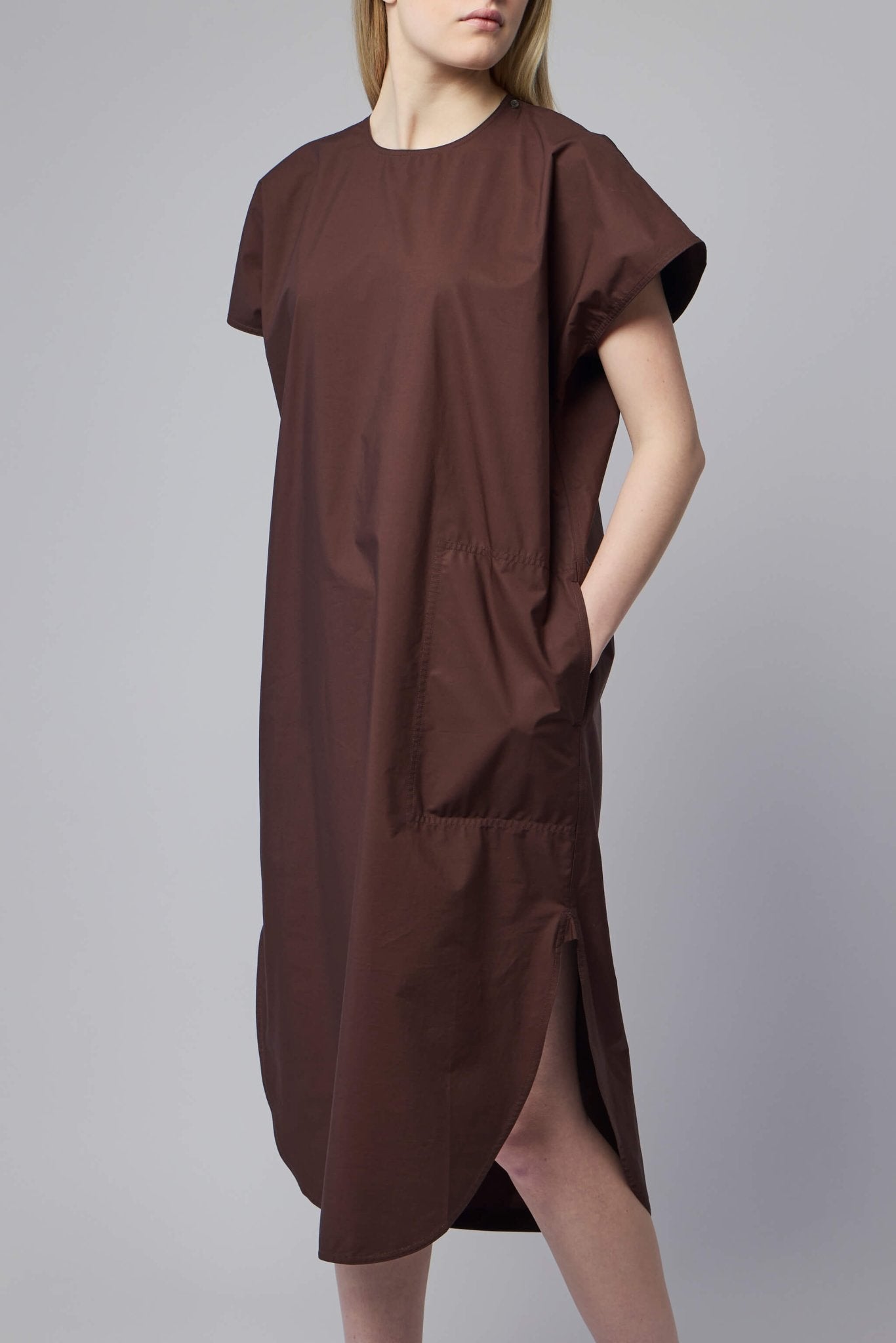 Sofie D'Hoore - Crew Neck S/sl Dress With Curved Hem - LABELS