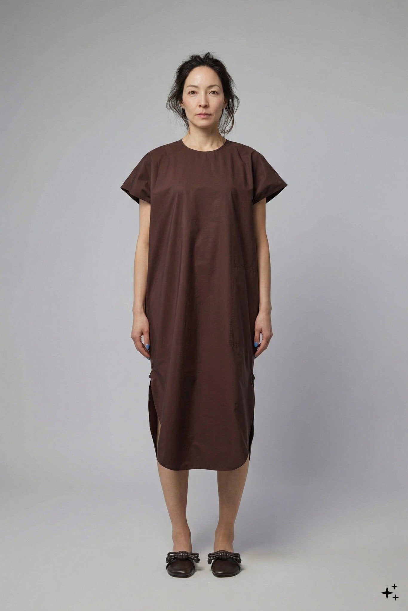 Sofie D'Hoore - Crew Neck S/sl Dress With Curved Hem - LABELS