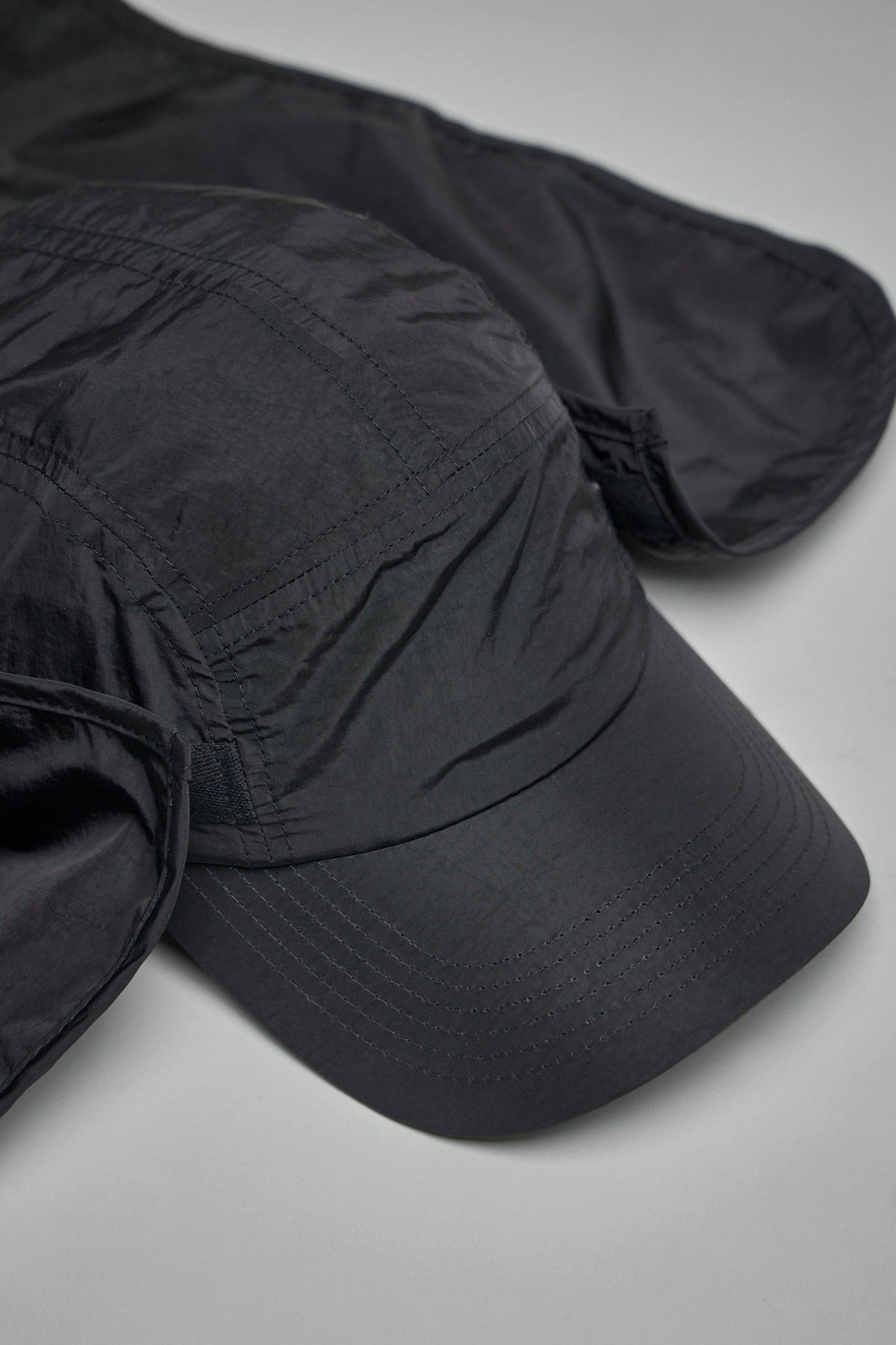 Detail shot of premium polyester construction and finishing