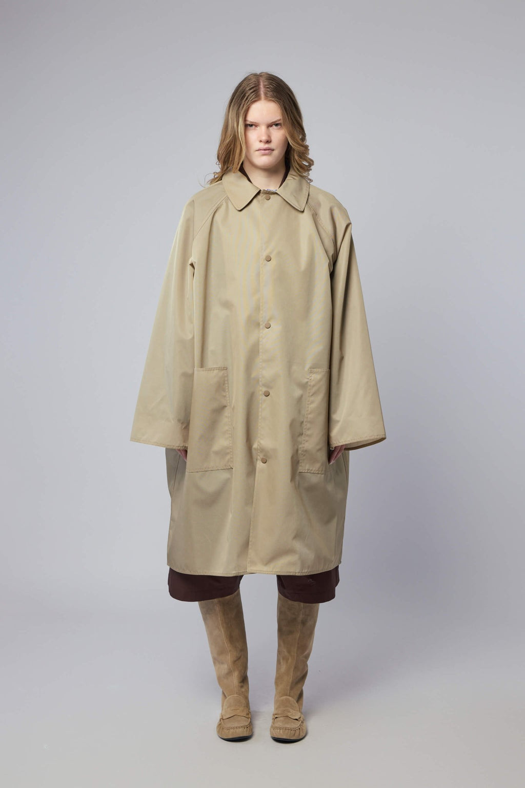 Sofie D'Hoore - Long Raglan Sleeve Coat Front Patch Pockets - LABELS