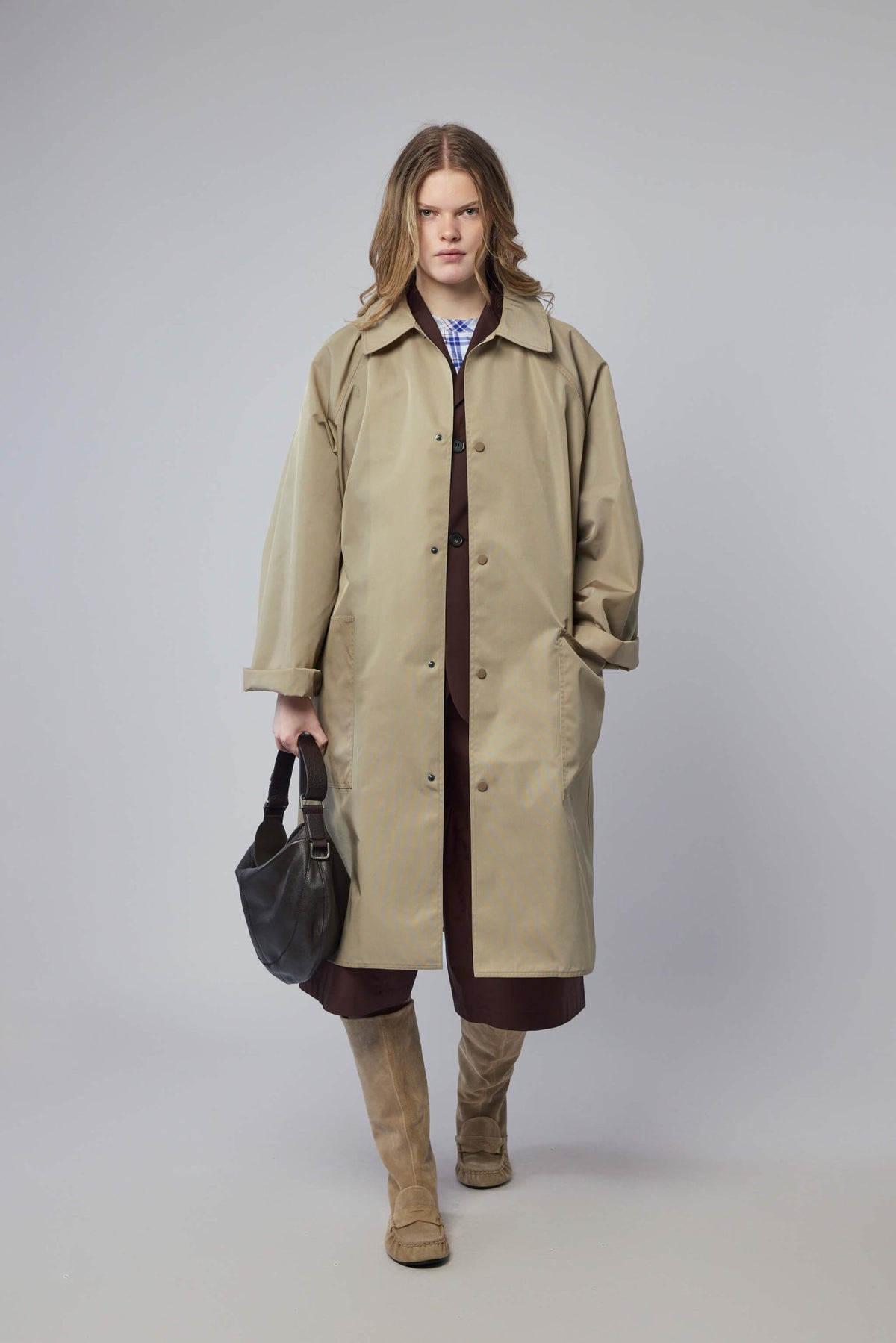 Sofie D'Hoore - Long Raglan Sleeve Coat Front Patch Pockets - LABELS
