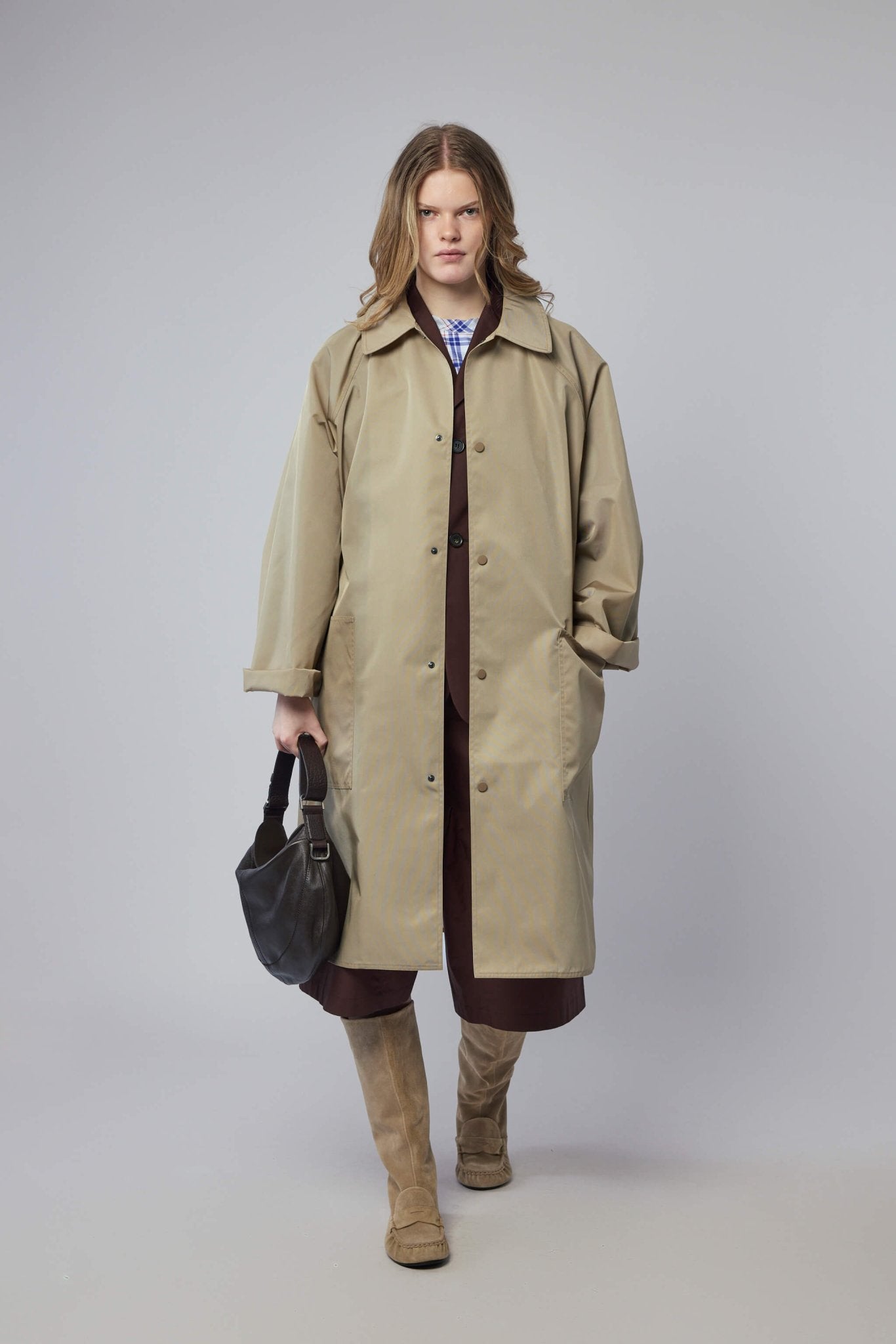 Sofie D'Hoore - Long Raglan Sleeve Coat Front Patch Pockets - LABELS