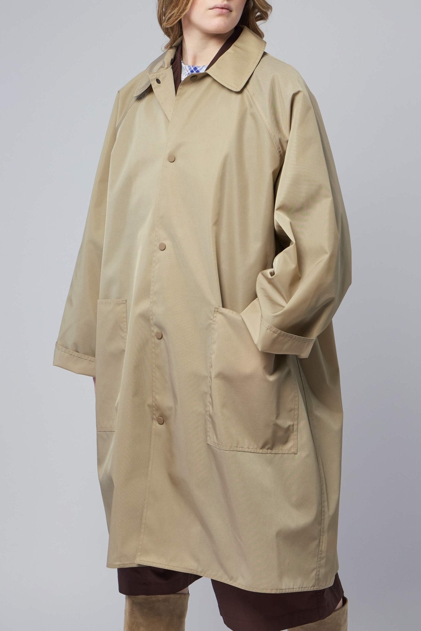 Sofie D'Hoore - Long Raglan Sleeve Coat Front Patch Pockets - LABELS