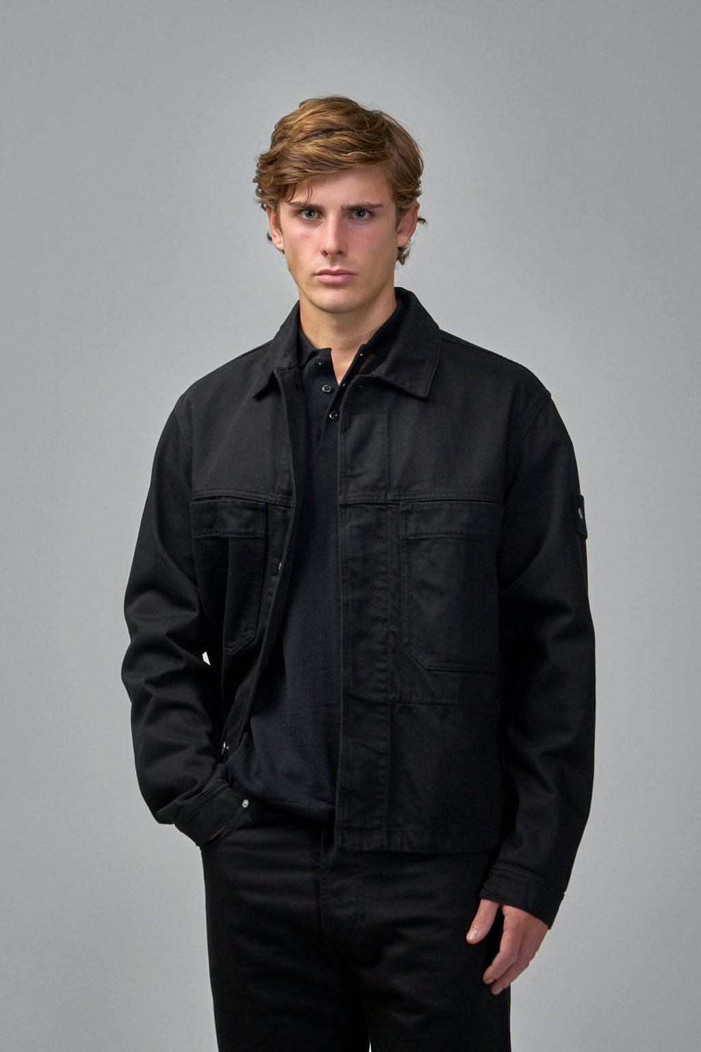 Stone Island - Black Denim Jacket - LABELS