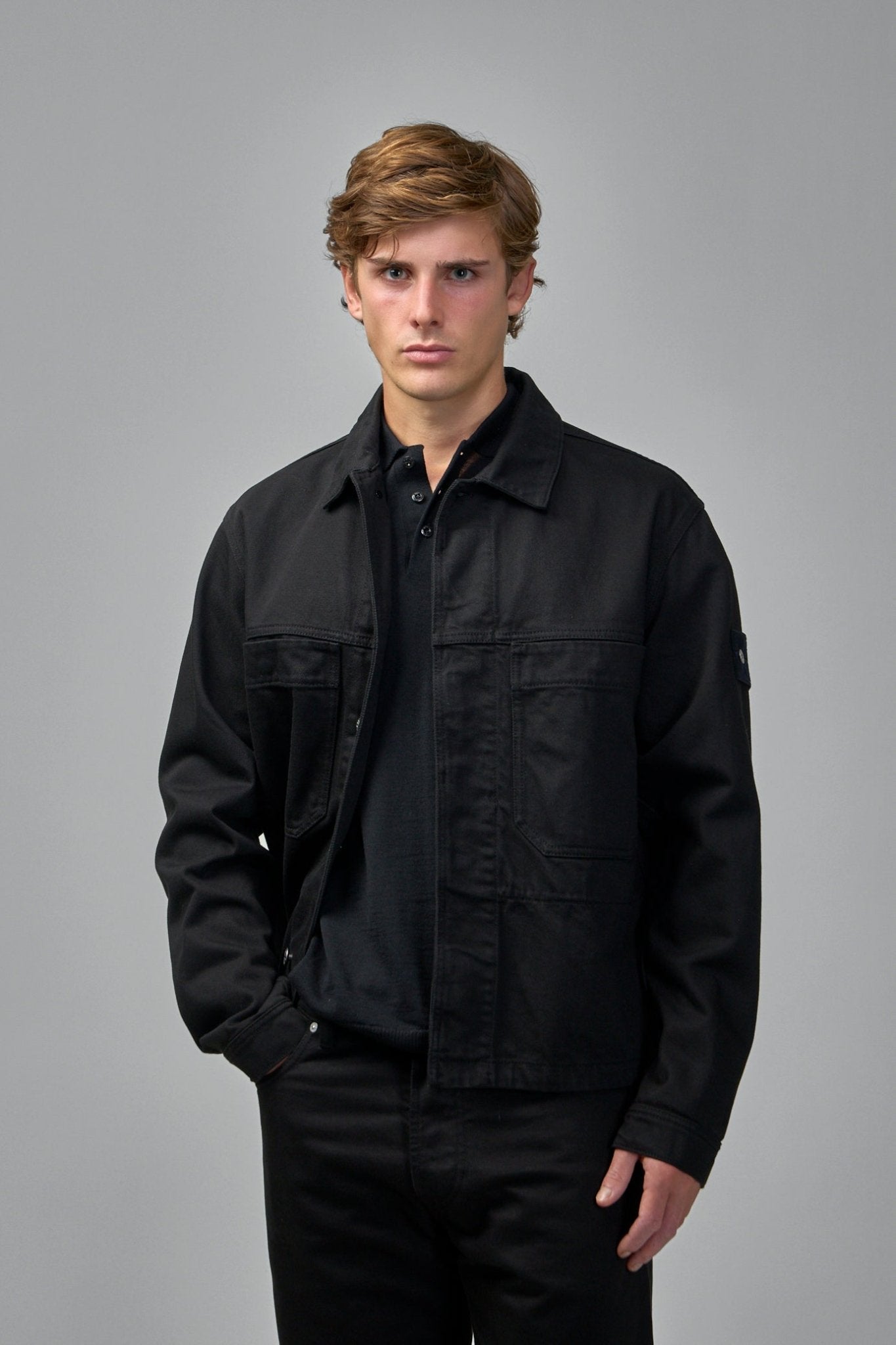 Stone Island - Black Denim Jacket - LABELS