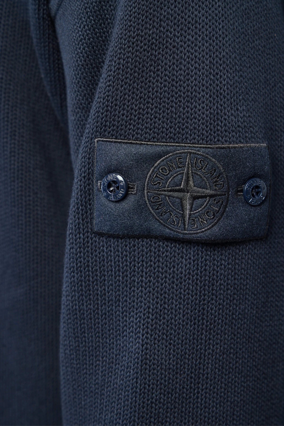 Ribbed hem detail on Stone Island Sweaters crew neck